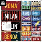 Putuo Decor, итальянский городской металлический знак, Лицензионная табличка, металлический винтажный декор для паба, мужская пещера, клуба, бара, украшение для стен