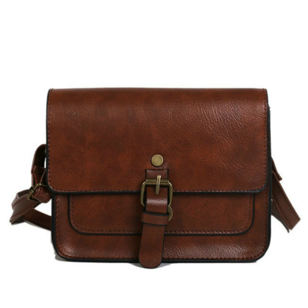 Маленькая женская сумка мессенджер качественная кожаная винтажная на плечо