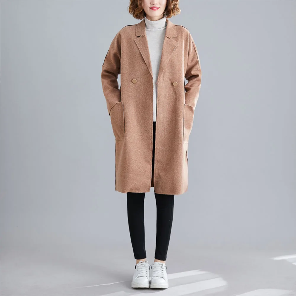 

Brand new Fashion 2019 Fall /Autumn Casual Single-breasted Simple Classic Long Trench coat Chic Female windbreaker