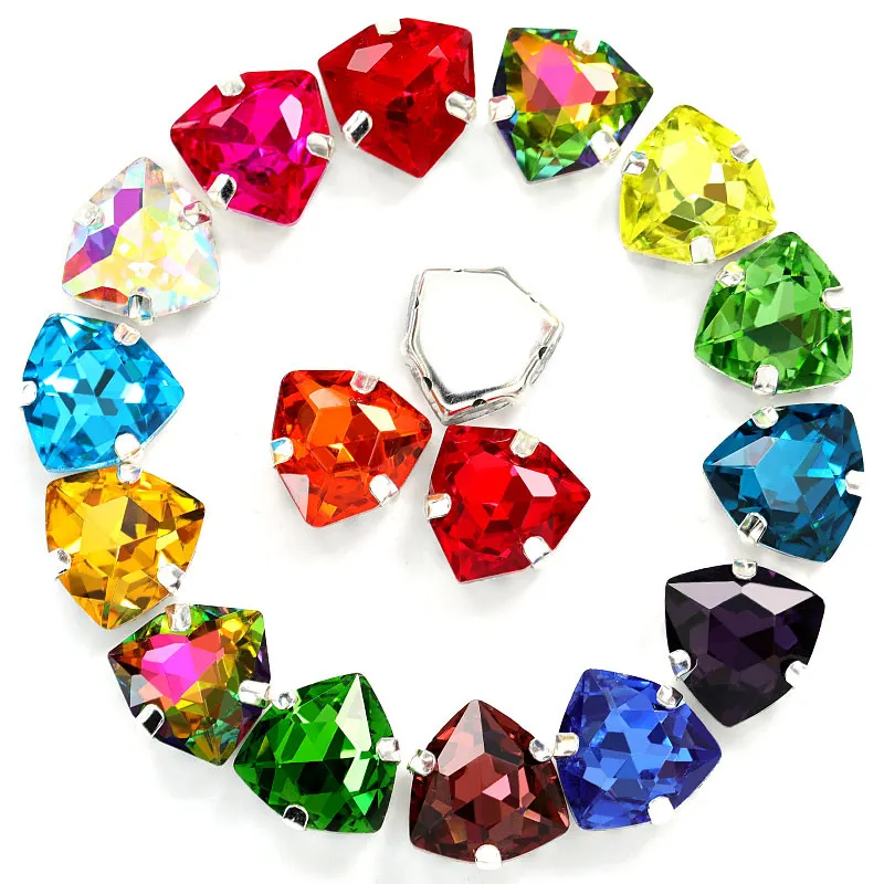 20 шт. 12 мм разноцветные стразы с когтями для шитья цветные стеклянные камни