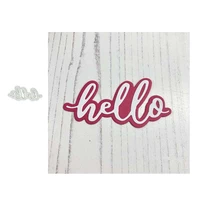 2021 new hello words letters metal cutting dies stencil craft die cut make mould decor template for scrapbooking design model