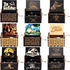 Деревянная музыкальная шкатулка с рукояткой, королева, богемная Rhapsody, Парк Юрского периода, музыкальвечерние шкатулка на день рождения, сувениры, подарок для детей