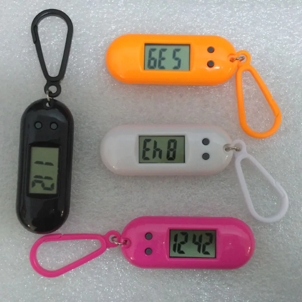 4 шт. Карманные часы-брелок с электронными часами для детей, учеников (случайный цвет)