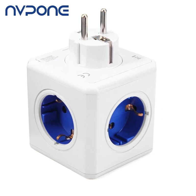 Удлинитель питания с 2 USB портами и 4 розетками 3680 Вт|Электрические вилки| |