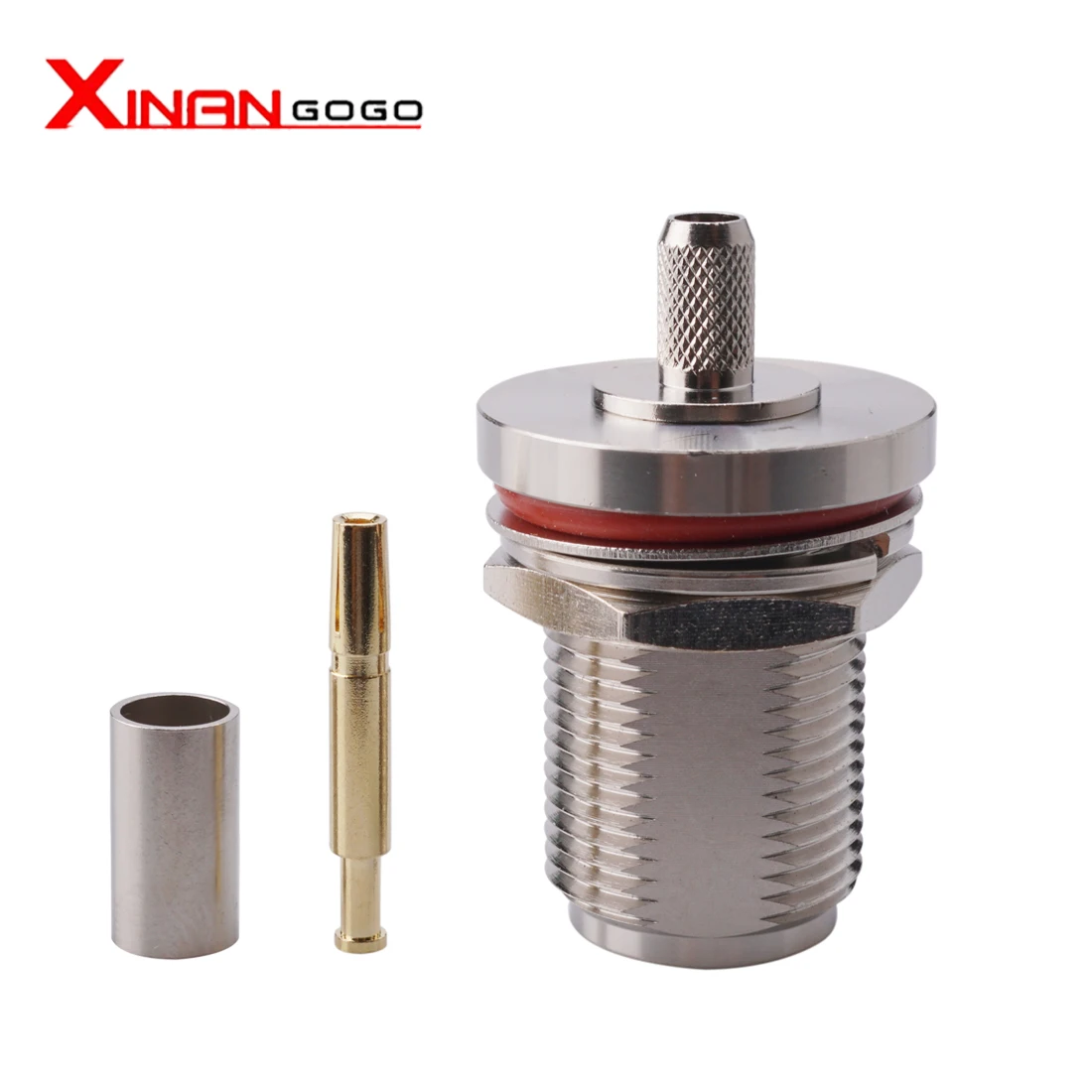 

1 шт. N ОБЖИМНАЯ перегородка мама для RG58 RG142 LMR195 RG400 кабель N Тип RF адаптер соединитель