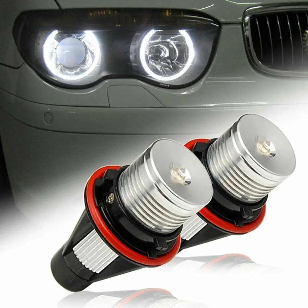 

Автомобильный кольцевой галогенный светильник Angel Eyes, светодиодная фара для BMW 5 E63 E64 серии 6000K E39 6 5W X5 1 E65 E60 7 E83 X3 E53, аксессуары