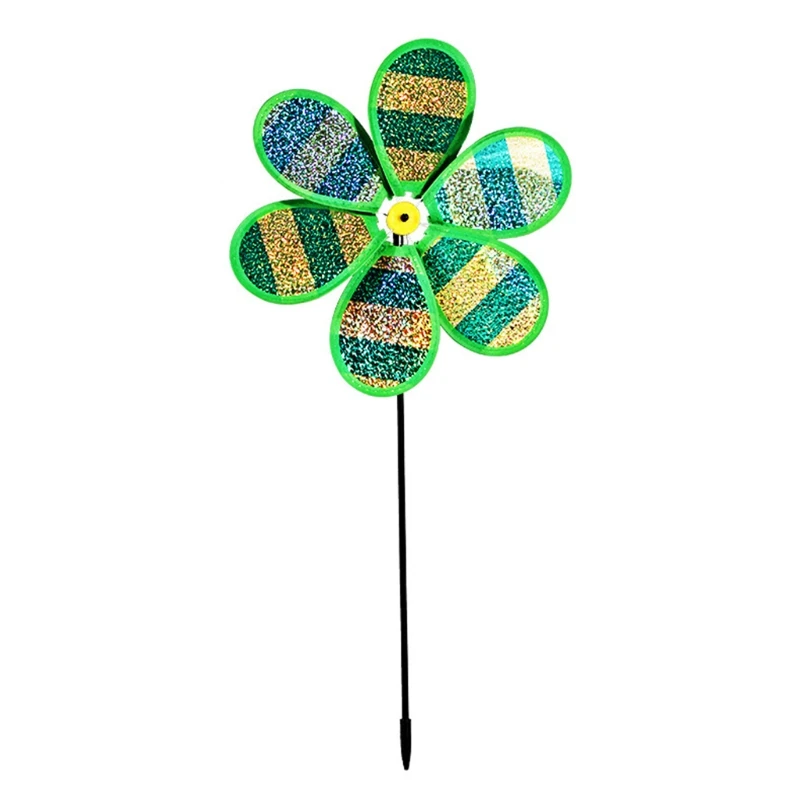 

6pcs Sequins Pinwheels Colorful Wind Spinners Garden Party Pinwheel Wind Spinner for Patio Lawn Kids Toy