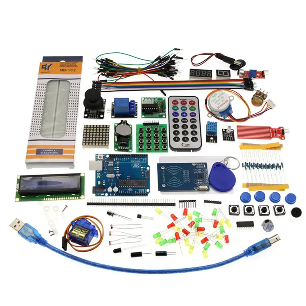 Mega 2560 R3 стартовый комплект сервопривод RFID ультразвуковое реле дальности LCD Rfid -