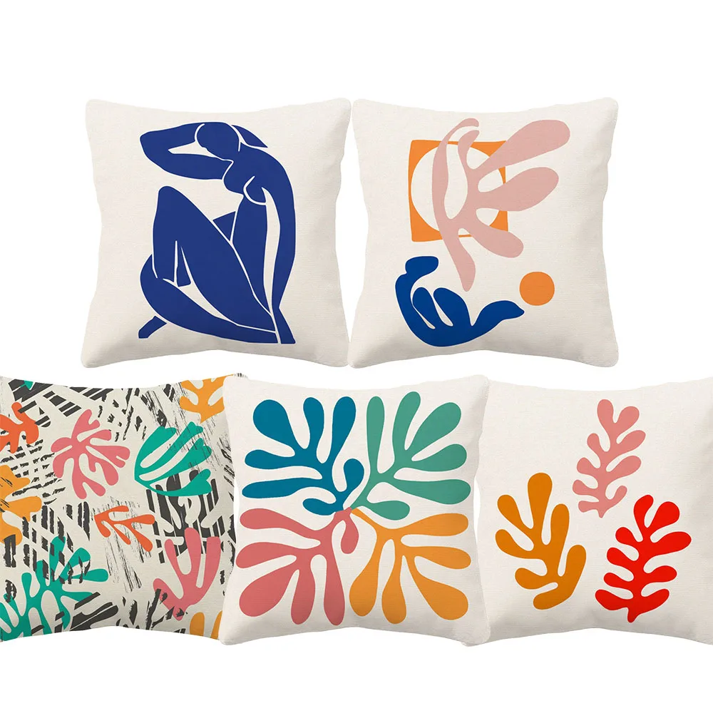 Henri Matisse Art Cushion Cover Girl Flamingo Palm Leaf Throw Pillow Case Home Decor Living Room Decoration | Дом и сад