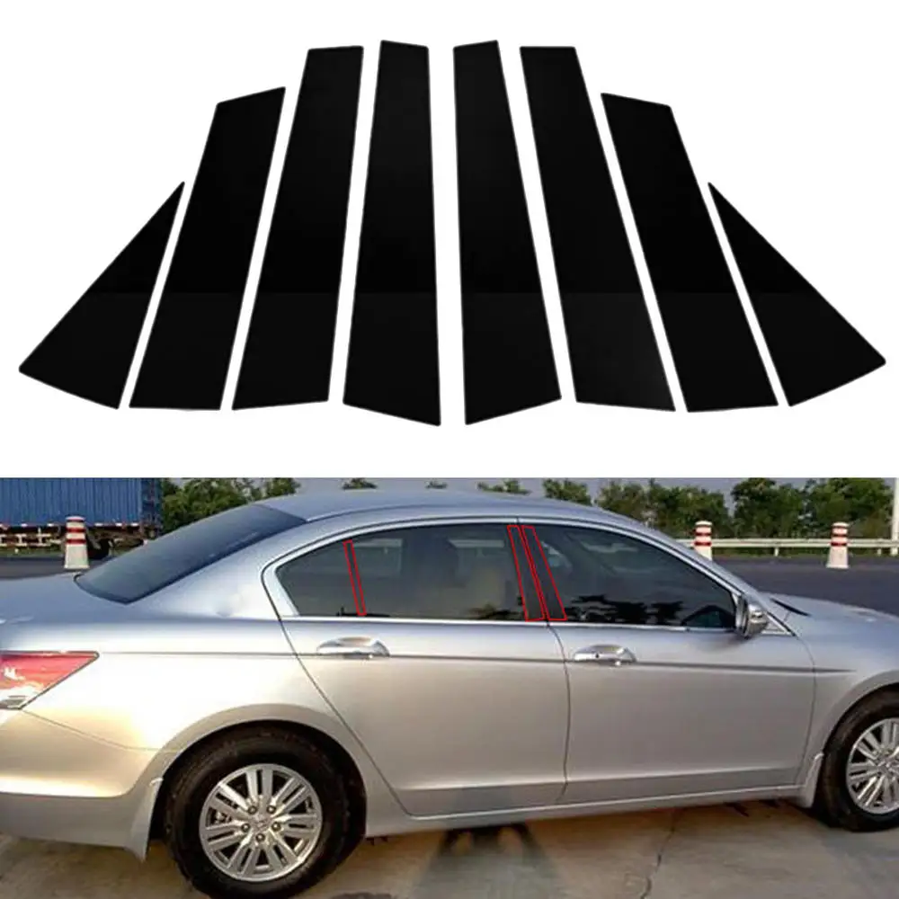 

8pcs Plastic Window Pillar Posts Trim Cover Molding for Nissan X-Trail Rog