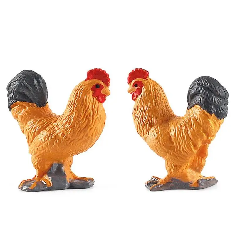 Мини-фигурки животных на ферме ПВХ игрушки для птицы свиньи утки курицы гуся