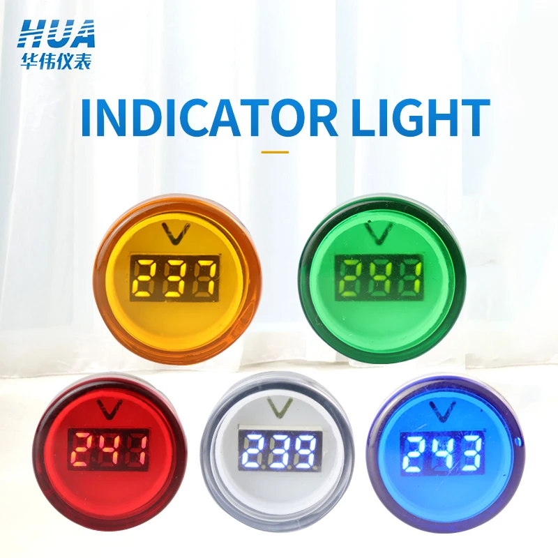 Индикатор сигнала напряжения 22 мм/светодиодный цифровой дисплей