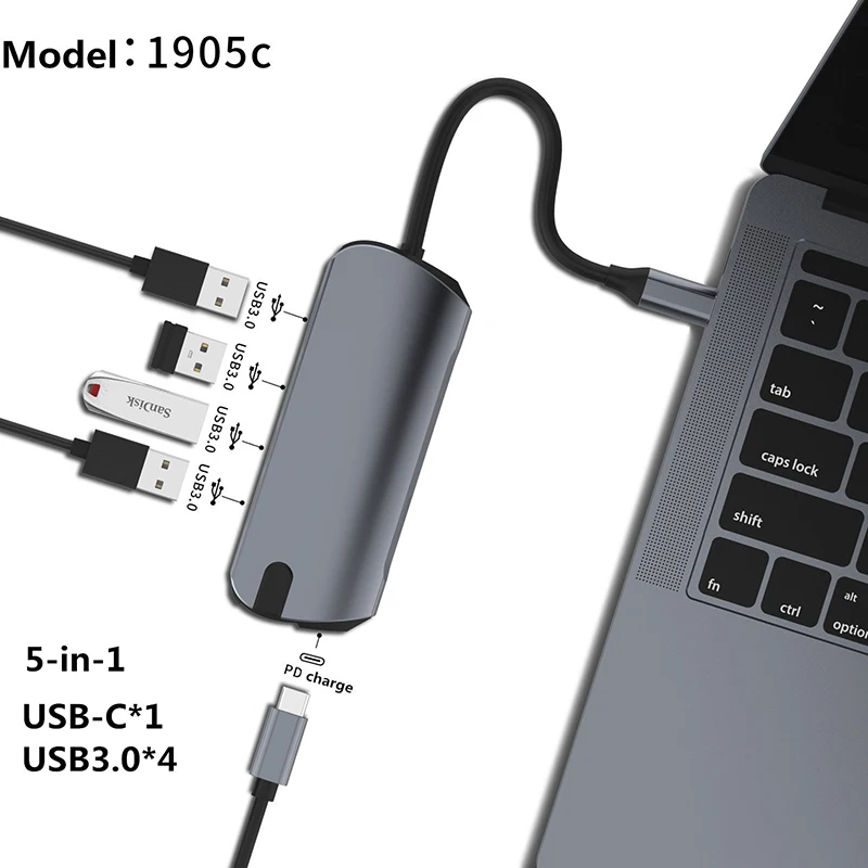 USB разветвитель Концентратор USB type C с HDMI RJ45 PD зарядка SD кард-ридер USB C концентратор Type C Plitter для Macbook Pro Аксессуары для ноутбуков мультихаб ноутбук аксессуары Multi HUB комплектующие для пк