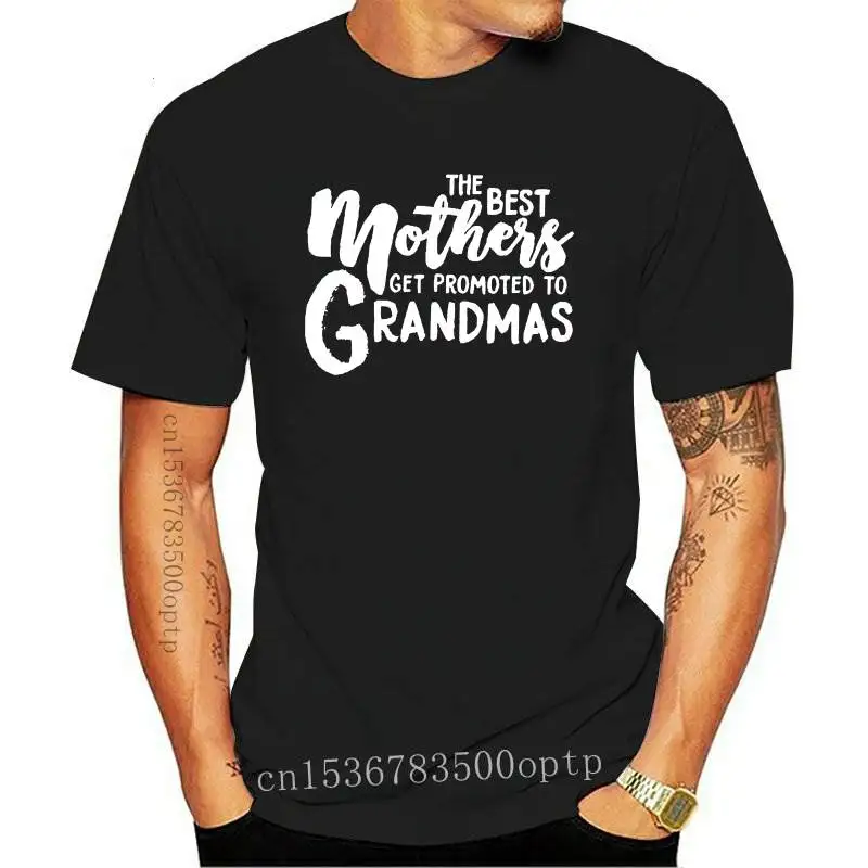 

New The Best Mothers Get Promoted To Grandmas Women Short Sleeve T-shirt Graphic Grandma Life Aesthetic Tees Tops Ropa De Mujer