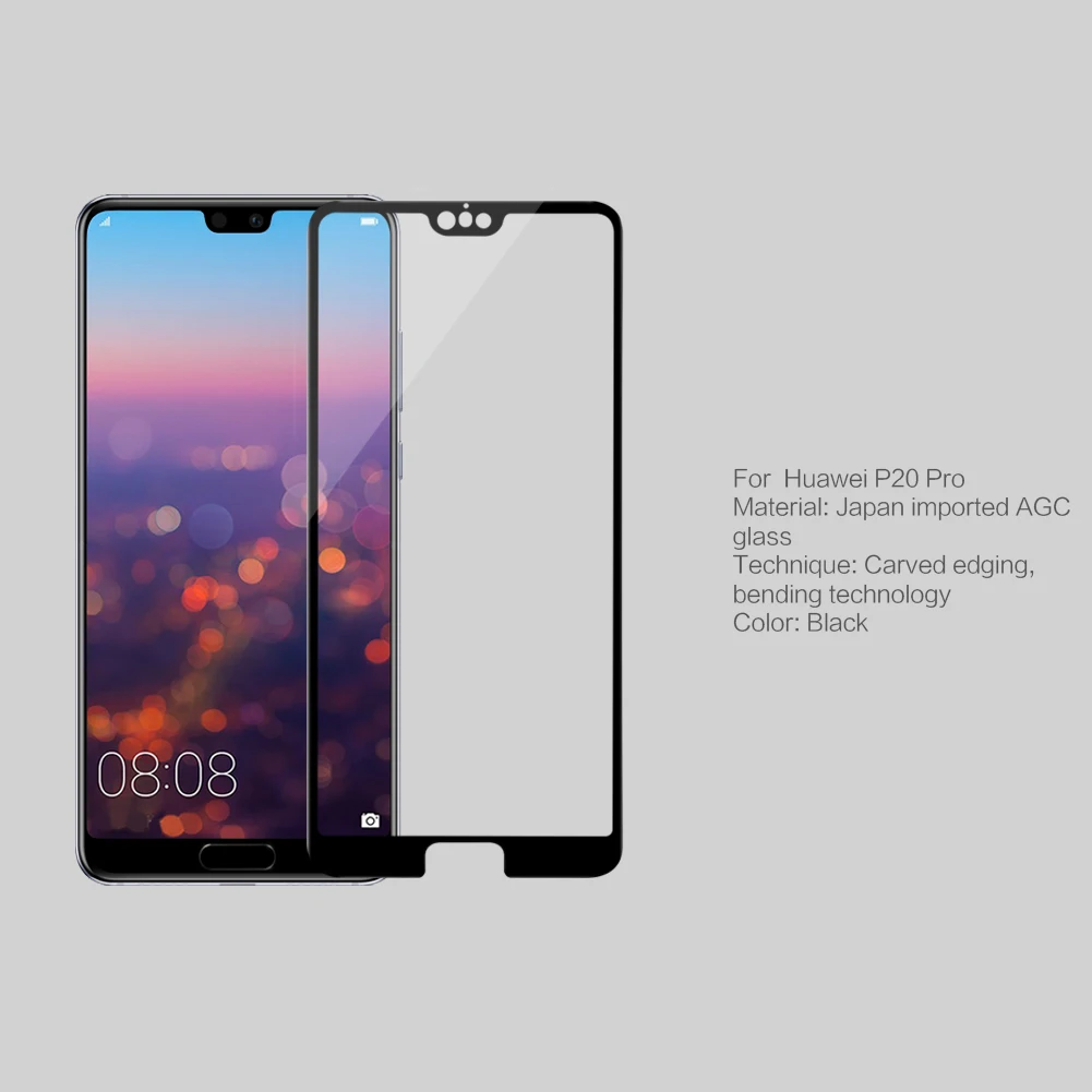 Huawei P20 Pro Защитное стекло для экрана NILLKIN 3D полное покрытие клей защитное закаленное стекло для huawei P20 Pro Nilkin
