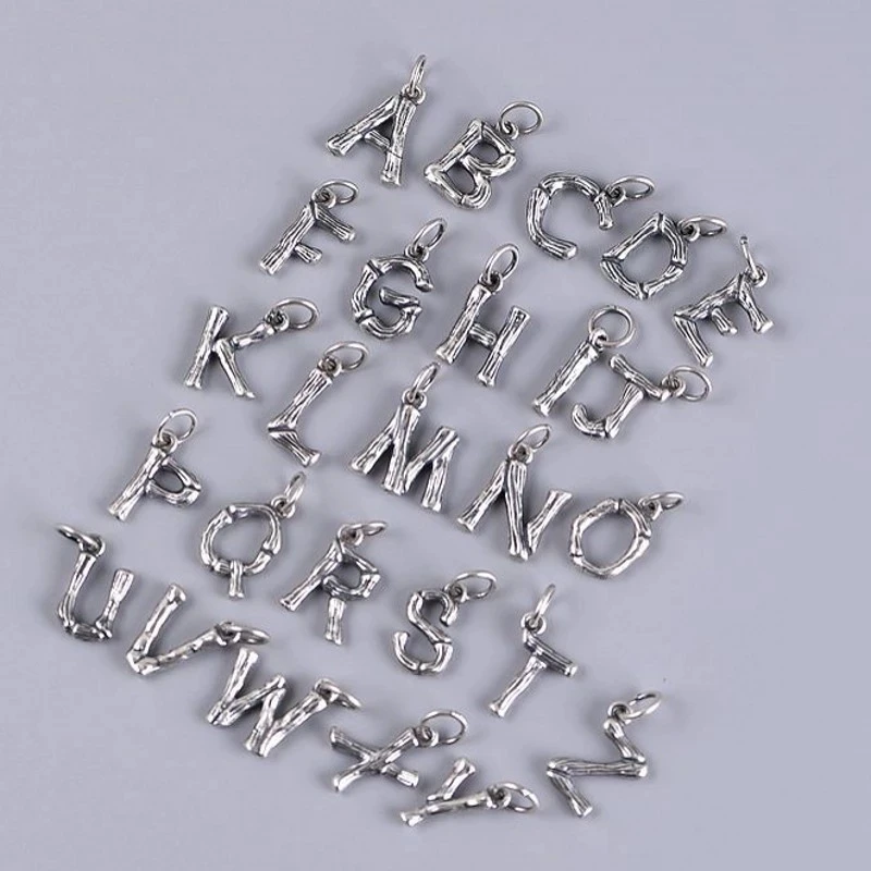 

Серебро S925 пробы, ретро, шикарный тренд 2021, модный Английский алфавит Женщины Мужчины Подвеска ювелирные изделия