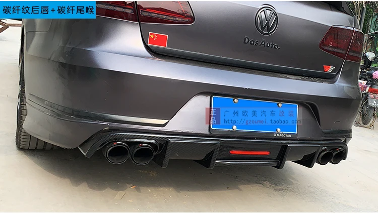 Для Volkswagen Passat B7 2012- ABS черный Задний бампер для губ багажник задний спойлер протектор автомобильный Стайлинг