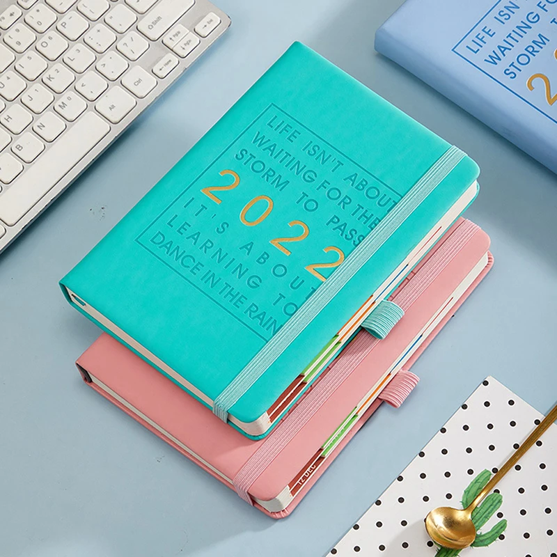2022 Planner Notebooks Super Thick PU Leather Cover Planner/Agenda/Journal noteboos School & office supplies Bullet Stationery |