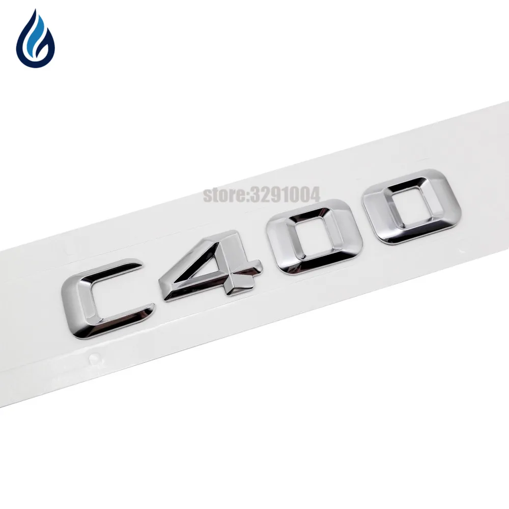 

Car Trunk Rear Emblems Badge Letters Alphabet Sticker C 400 for Mercedes Benz W203 W204 w211 w210 w212 w205 w124 C-Class C400