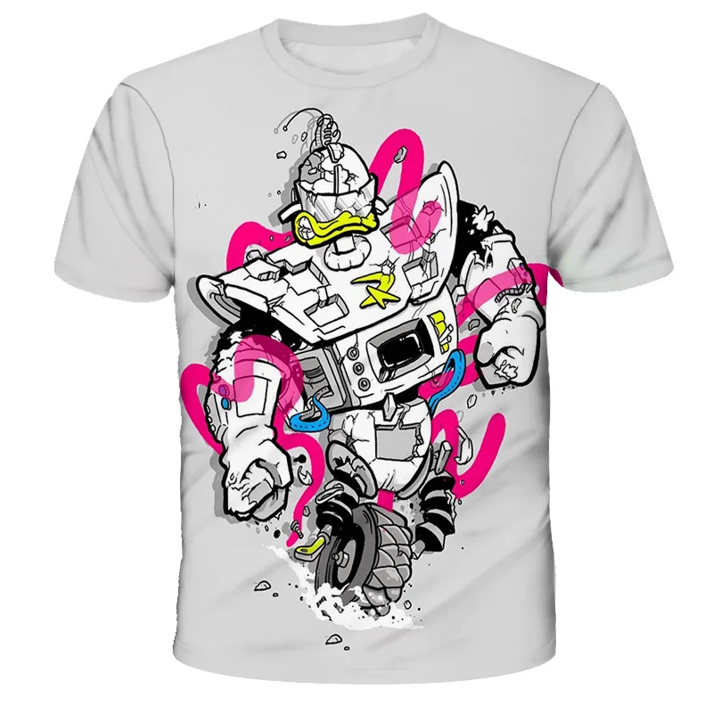 

Hip Hop Graffiti Maker T Shirt Kids Breathable Tops Boy Girl Casual Crew Neck T-Shirt Summer Graffiti Short Shirts 4-14T