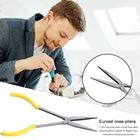 Съемные пружины, набор мультитулов, изогнутые на 045 градусов плоскогубцы, инструмент для ремонта, 11 дюймов, удлиненные плоскогубцы