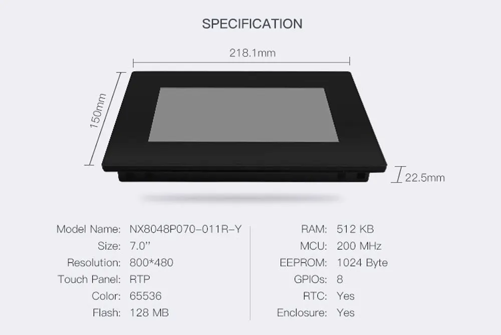 NEXTION 7,0 ''Nextion Intelligent Series NX8048P070-011R-Y HMI ips RGB 65K резистивный сенсорный дисплей модуль с корпусом