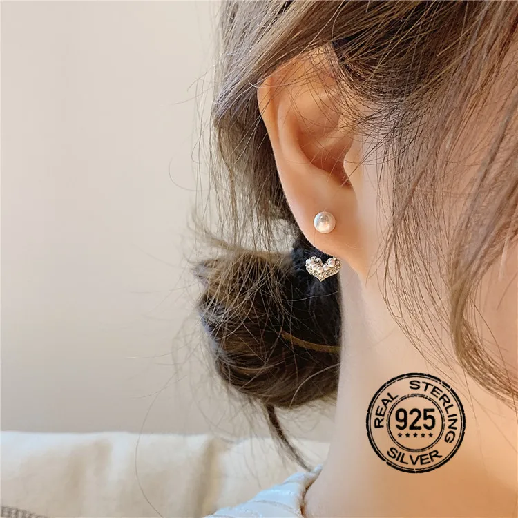 

Серьги-гвоздики женские из серебра 925 пробы, с жемчугом