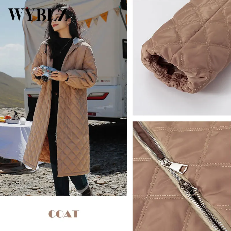 Winter Jackets for Women 2021 Korean Elegant Casual Long Cotton Jacket Female Loose Oversized Padded Hooded Coat Womens Clothing