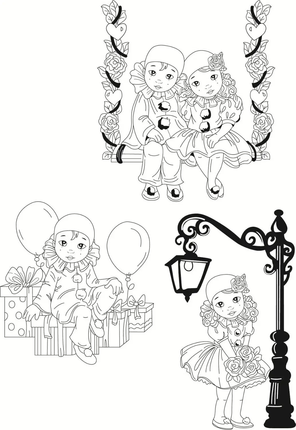 Прозрачные силиконовые штампы для девочек 11x16 скрапбукинга изготовления карт