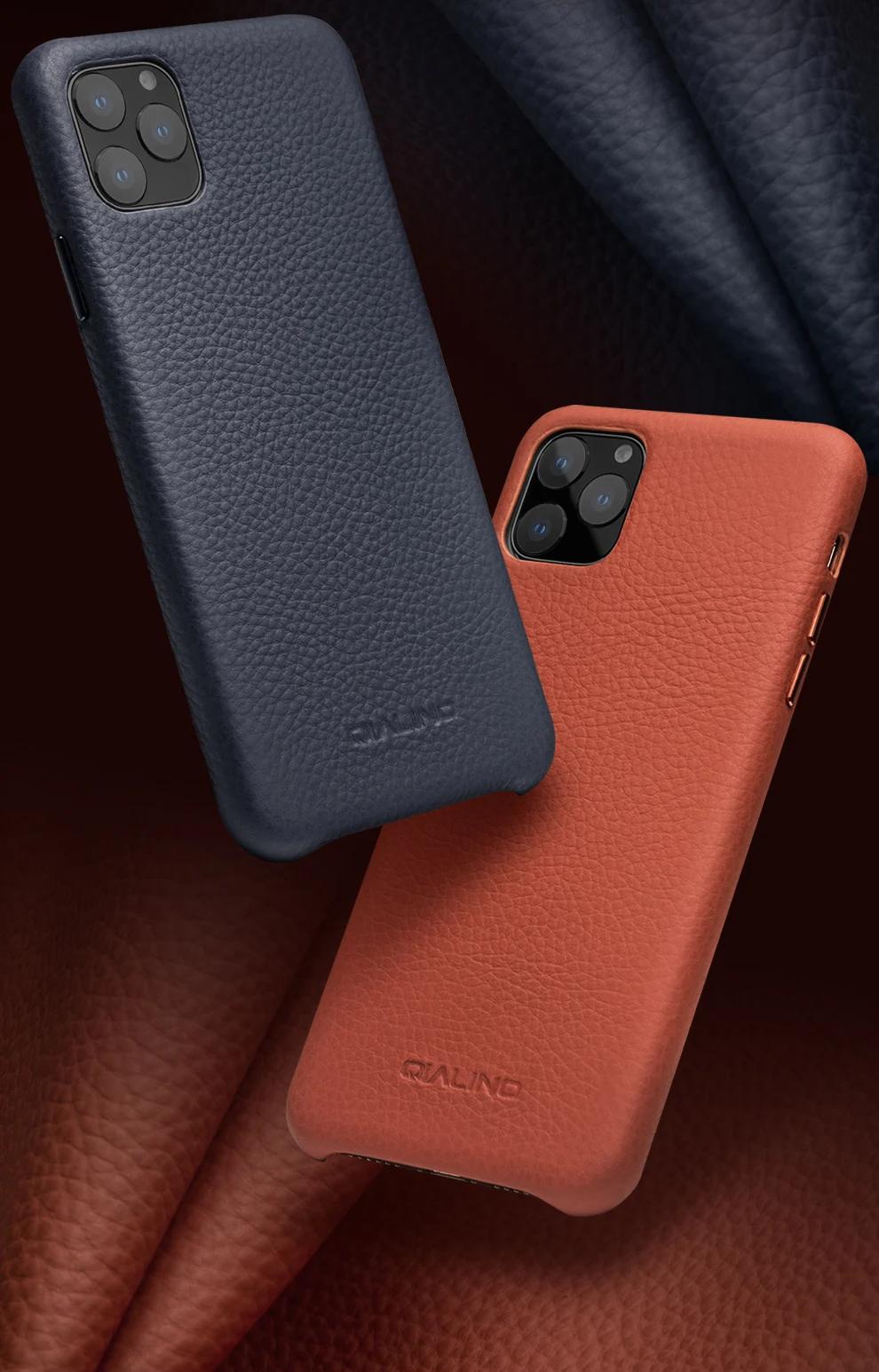 Чехол ручной работы из натуральной кожи для iPhone 11 Pro Max, чехол из зернистой кожи с узором, чехол для телефона для iPhone 11 Pro Max, черный чехол