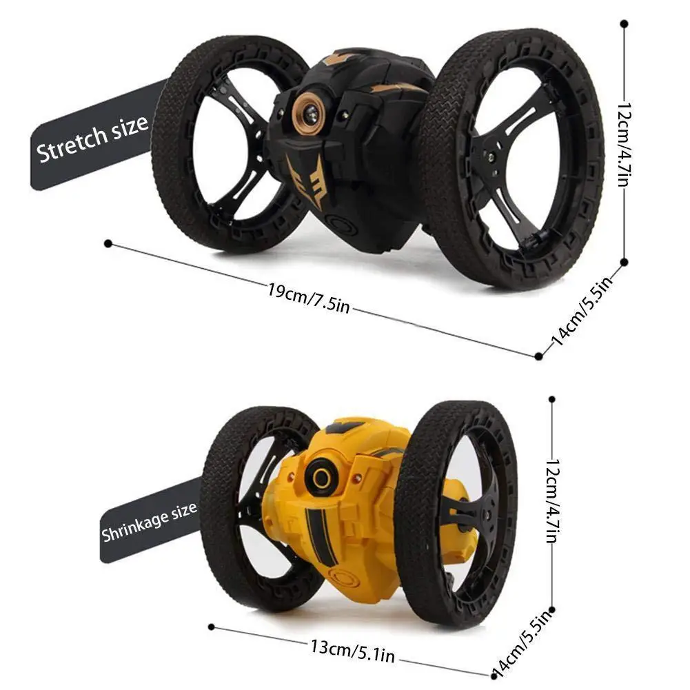 

RC Bounce Car 720P Camera WiFi FPV LED Headlight Sound High Speed Video Remote Control Jumping Prank Stunt Toy Smart Racer Kid