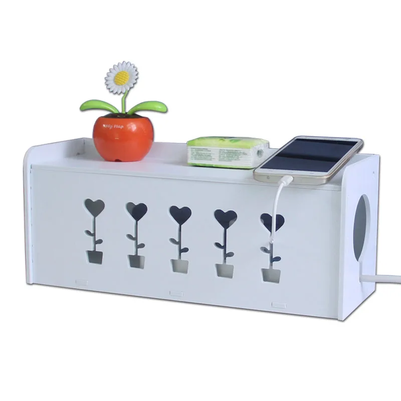 

Wire Storage Box Clamshell Cable Box PVC Power Strip Organize Storage Box Plug-in Board Hidden Boxes Cable Organizer JJ80109