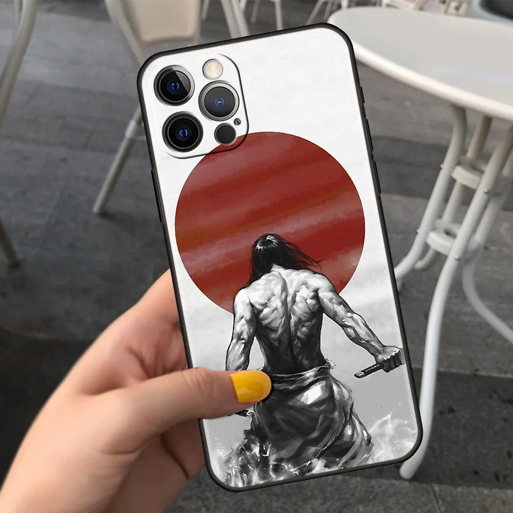 Японский чехол Samurai для Apple iPhone 13 12 Mini 11 Pro Max 7 8 мягкий телефона X XS XR 6 6S Plus SE 2020
