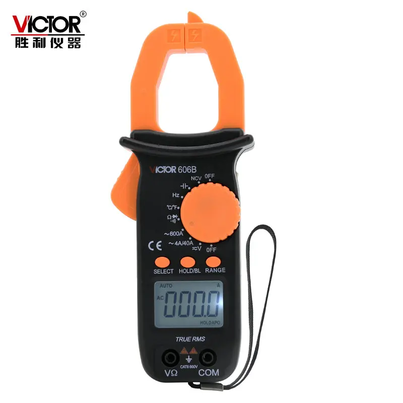 

VICTOR VC606A/B/C Digital Clamp Meter Multimeter AC Current 600A Voltage Resistance Capacitance Electrician Universal Meter