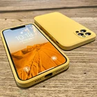 100wd квадратный жидкий силиконовый чехол для iPhone 13 12 11 Pro Max Mini XS X XR 7 8 Plus SE 2020 полная защита объектива
