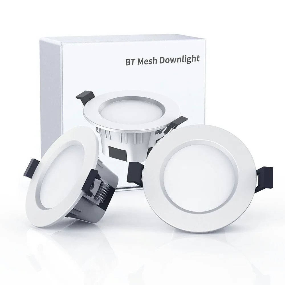 8pcs/pack 2019 Smart LED Downlight 4.5w Change Light Bluetooth Work with App Remote control RGB Bulb light Smart BT Downlight