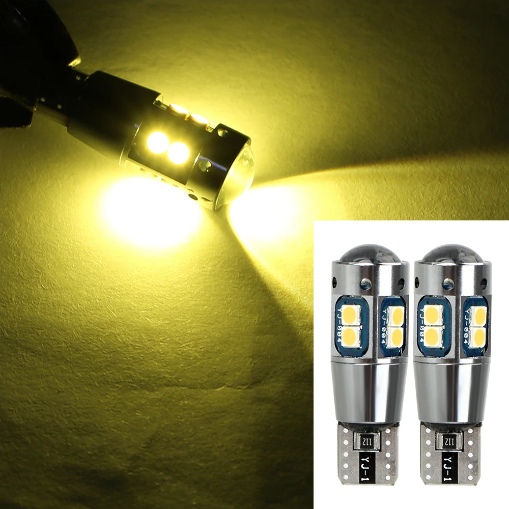 

LEEPEE 2PCS Marker Lamp LED Car Interior Reading Dome Light Super Bright LED Width Lamp T10 W5W Auto Wedge Parking Bulbs