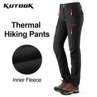 kutook trekking pants women hiking trousers combat pants outdoor thermal waterproof softshell pants mtb sports multi pocket