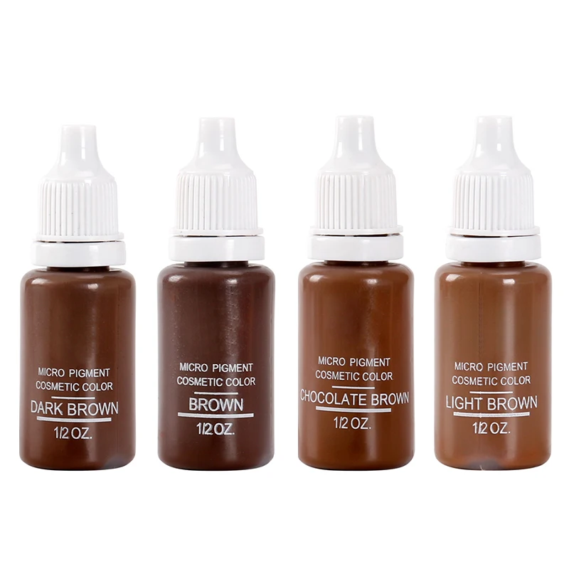 23 color 15ml/bottle Permanent Makeup Color Natural Eyebrow dye Plant Tattoo Ink Microblading Pigments For Tattoos Eyebrow Lips
