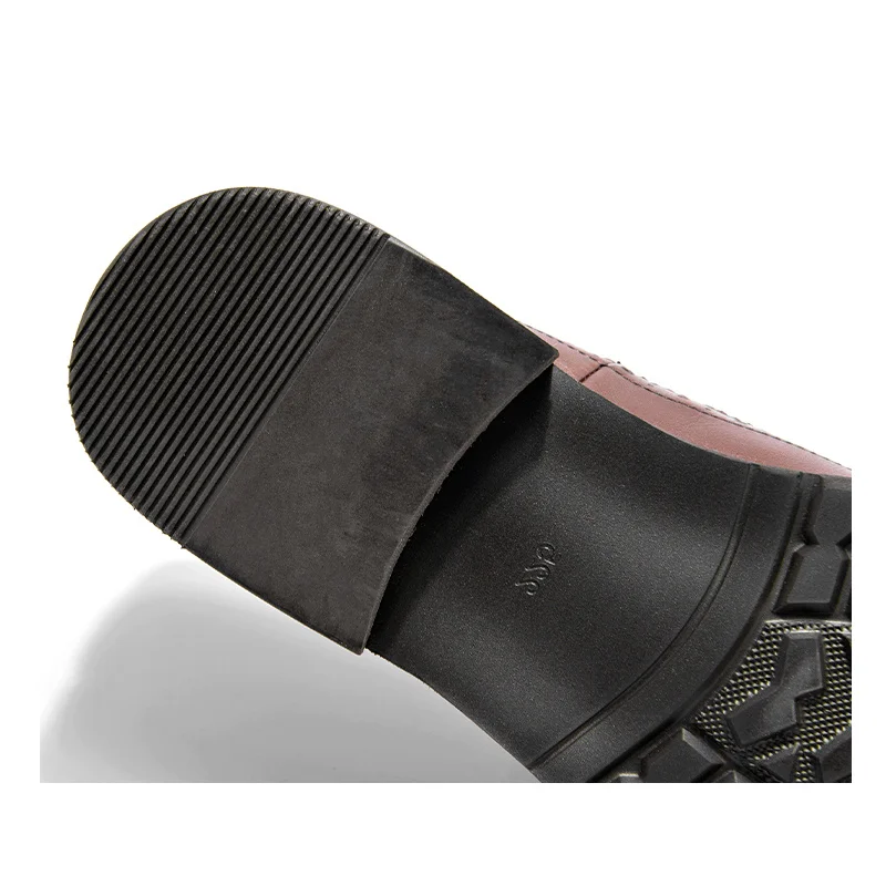 Женская Осенняя обувь 2019 года из натуральной кожи Лоферы без застежки с