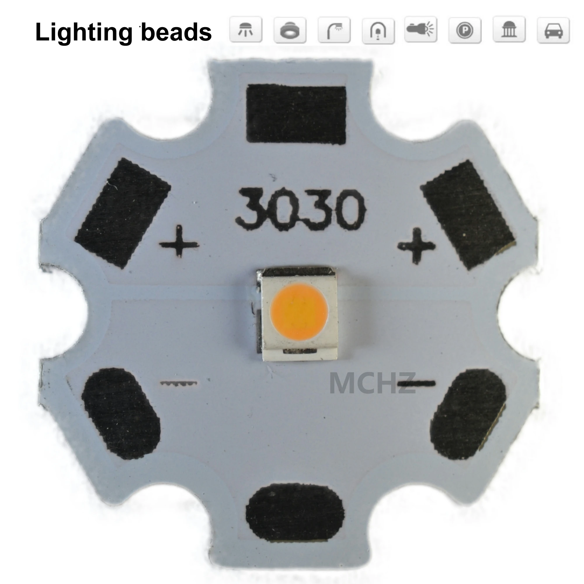 

100pcs COB 20mm 6 corner lamp board 3030 2W 2800K 5000K 6000K