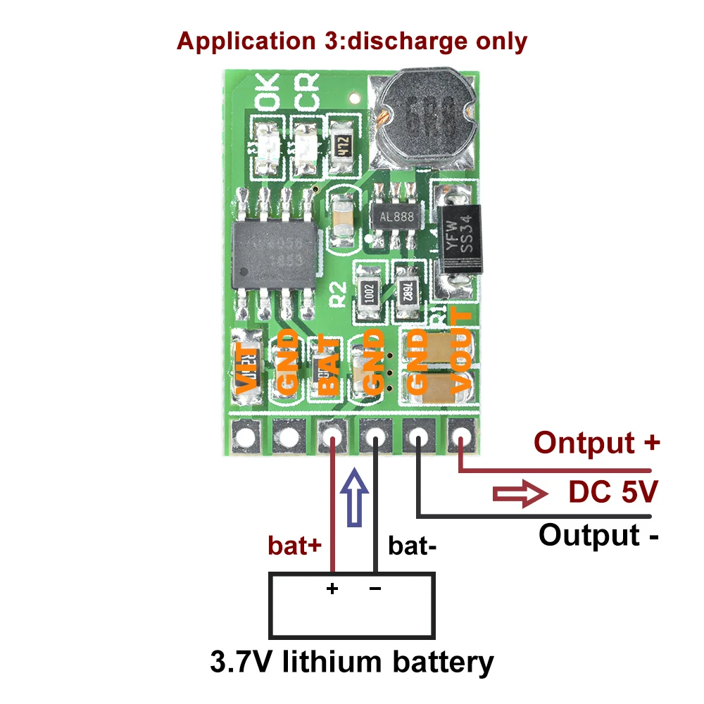 5V 2.1A UPS мобильный Мощность DIY доска Зарядное устройство Step Up Модуль
