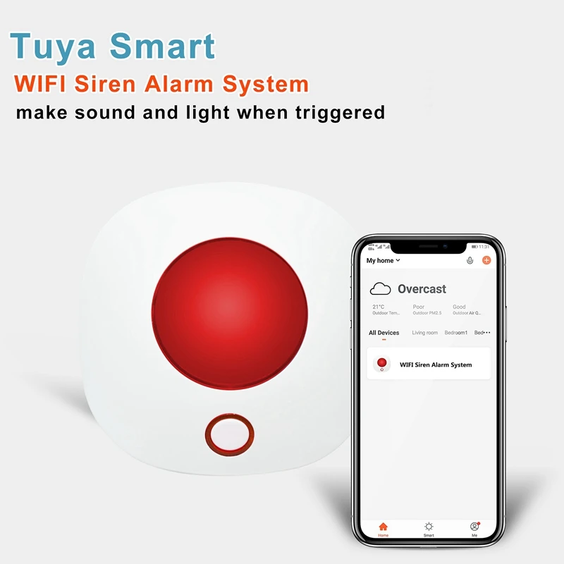Беспроводная сигнализация сирены безопасности звуковая светильник вая хост 110