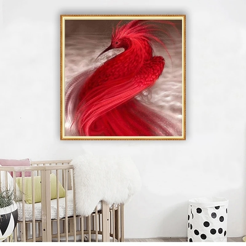 Птица полный квадрат/круглые камни 5D алмазная картина Алмазная вышивка Стразы