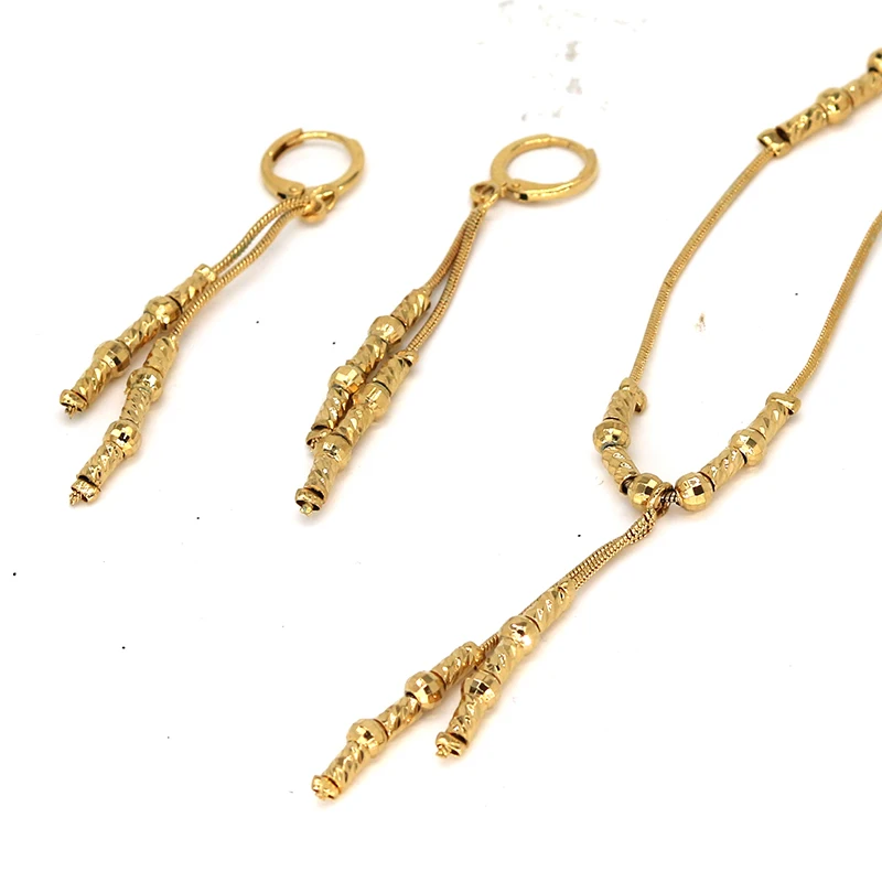 Маленькие бусины Дубай ожерелье серьги для женщин/девочек очаровательные модные