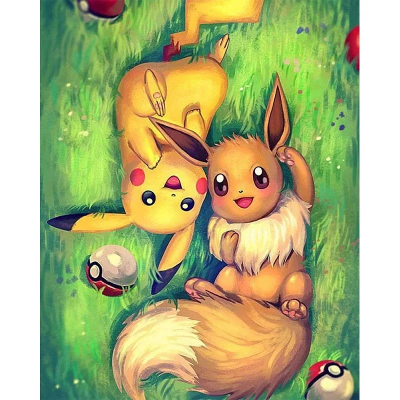 

Full 5D DIY Craft Poke Pika Diamond Painting Home Decor 3D Embroidery Cross Stitch Cartoon Canvas Diamond Painting
