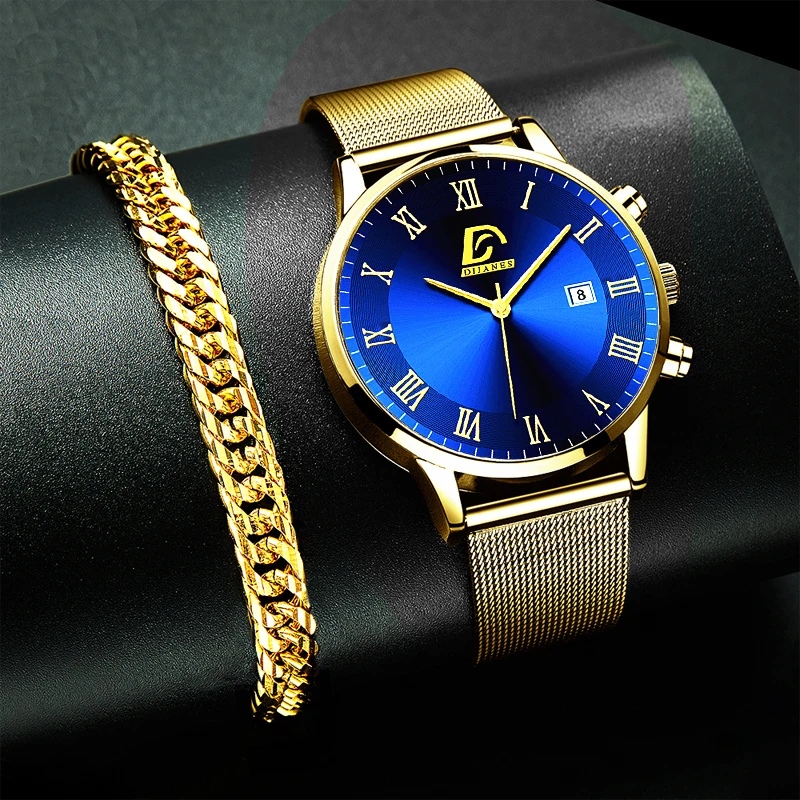 

2021 Fashion Mens Minimalist Bracelet Watches Luxury Stainless Steel Mesh Belt Quartz Watch Men Business Clock relogio masculino