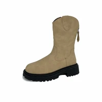 chelsea boots platform boots women winter shoes cow suede ankle boots black women autumn fashion platform ankle boots