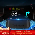 Автомобильный дисплей HUD OBD2 smart carplay, навигация, скорость, HD проекция, беспроводное управление на руль