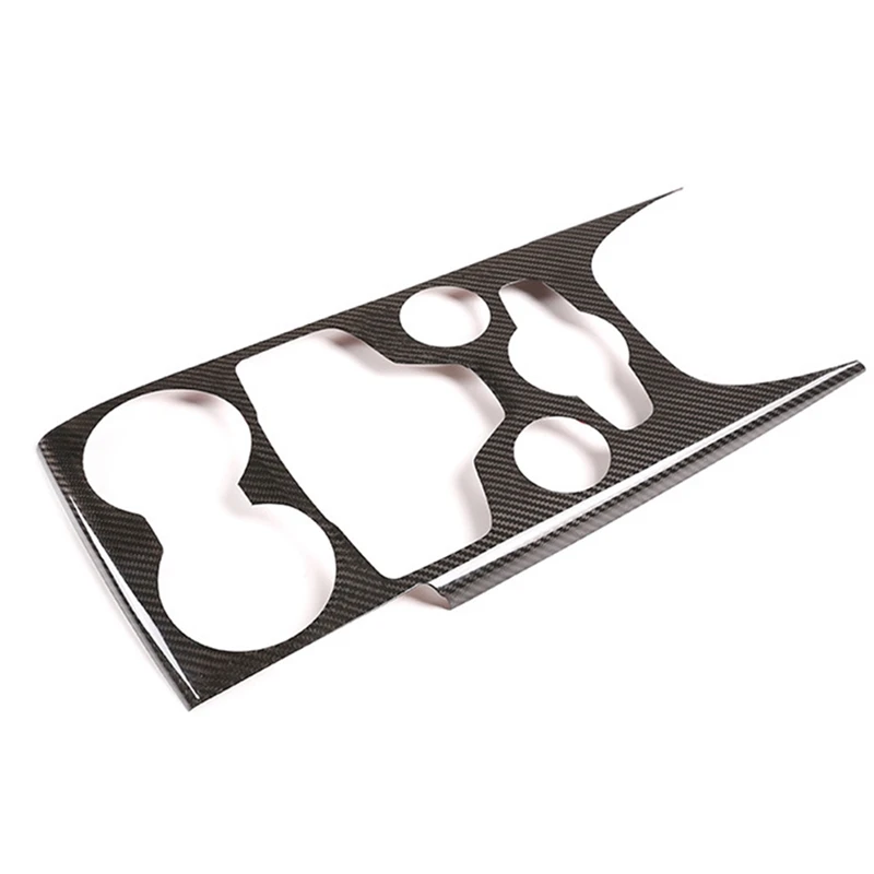 

Автомобильная центральная консоль из настоящего углеродного волокна, шестеренки, Мультимедийная панель для водяного стакана, Накладка для...